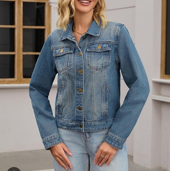 Anthropologie Jackets & Blazers - Classic Blue Denim Jacket